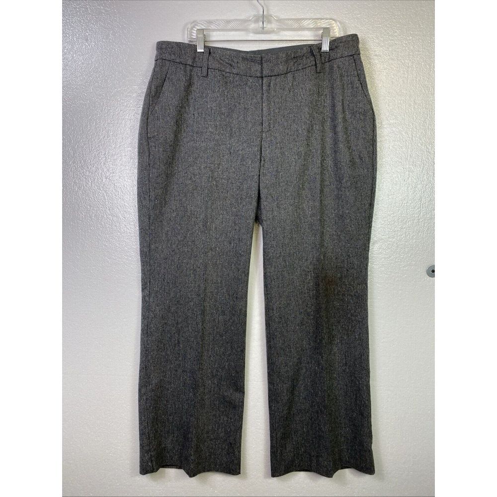 Old Navy Dress Pants Wool Blend Womens Sz 18‎ Plus Gray Lined Straight Wide